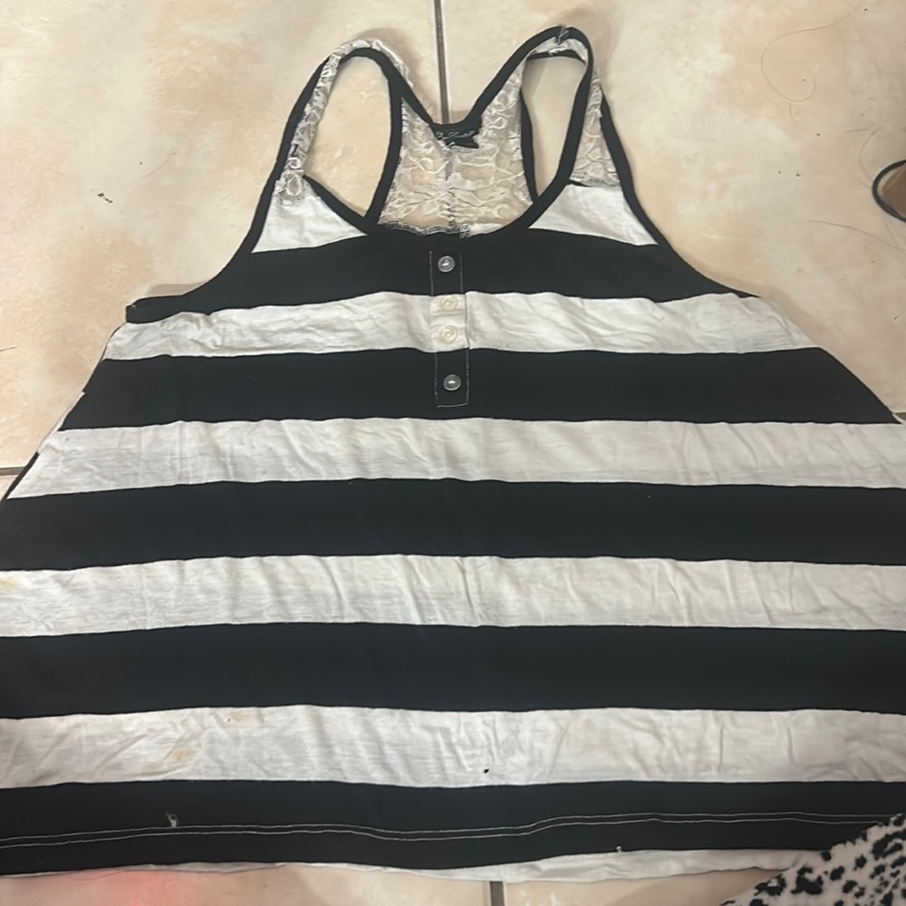 Black and white striped shirt